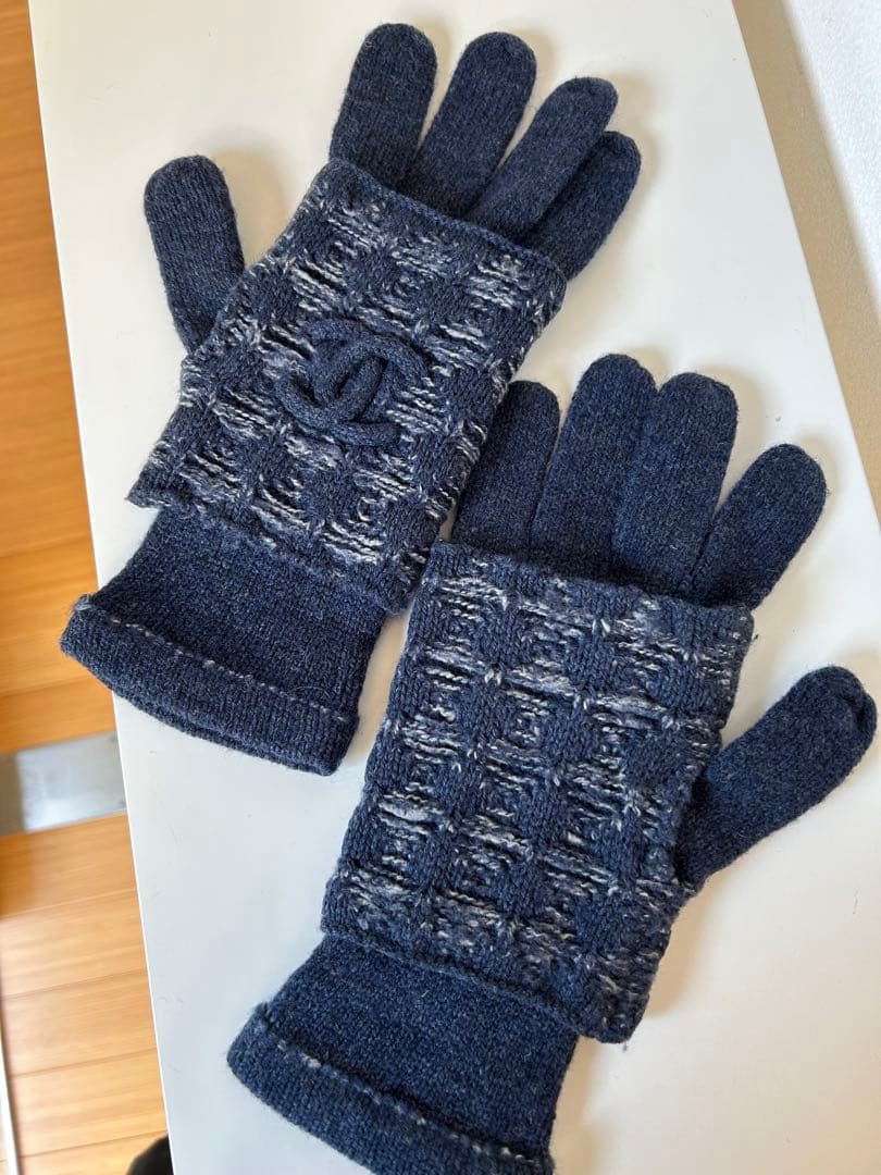 シャネル・カバー付手袋グローブ2WAYタイプ・美品