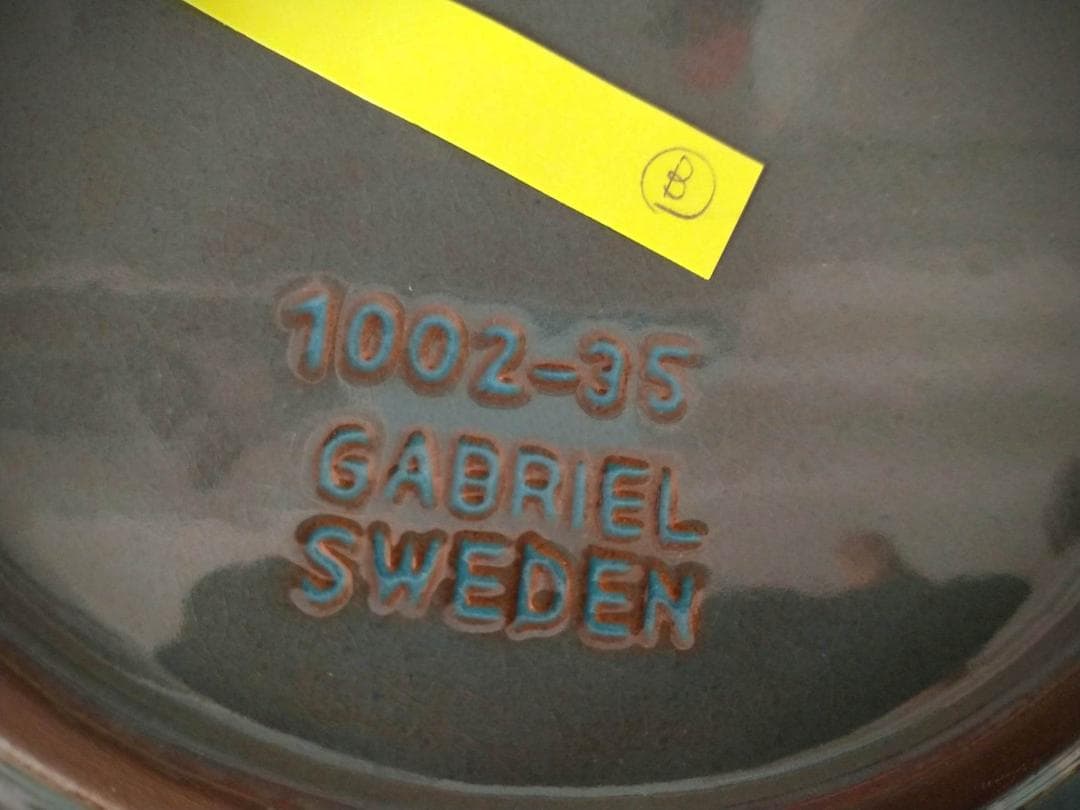 スウェーデン 北欧 GABRIEL ガブリエル釜 プレートB ターコイズブルー