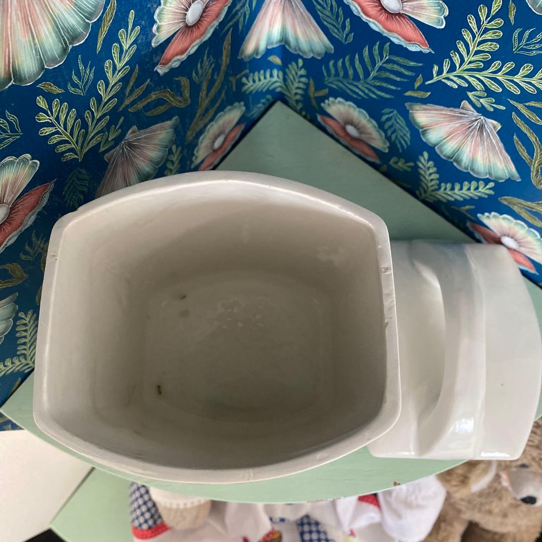 HBCM Béarn クレイユエモントロー バスク柄 陶器キャニスター【F】