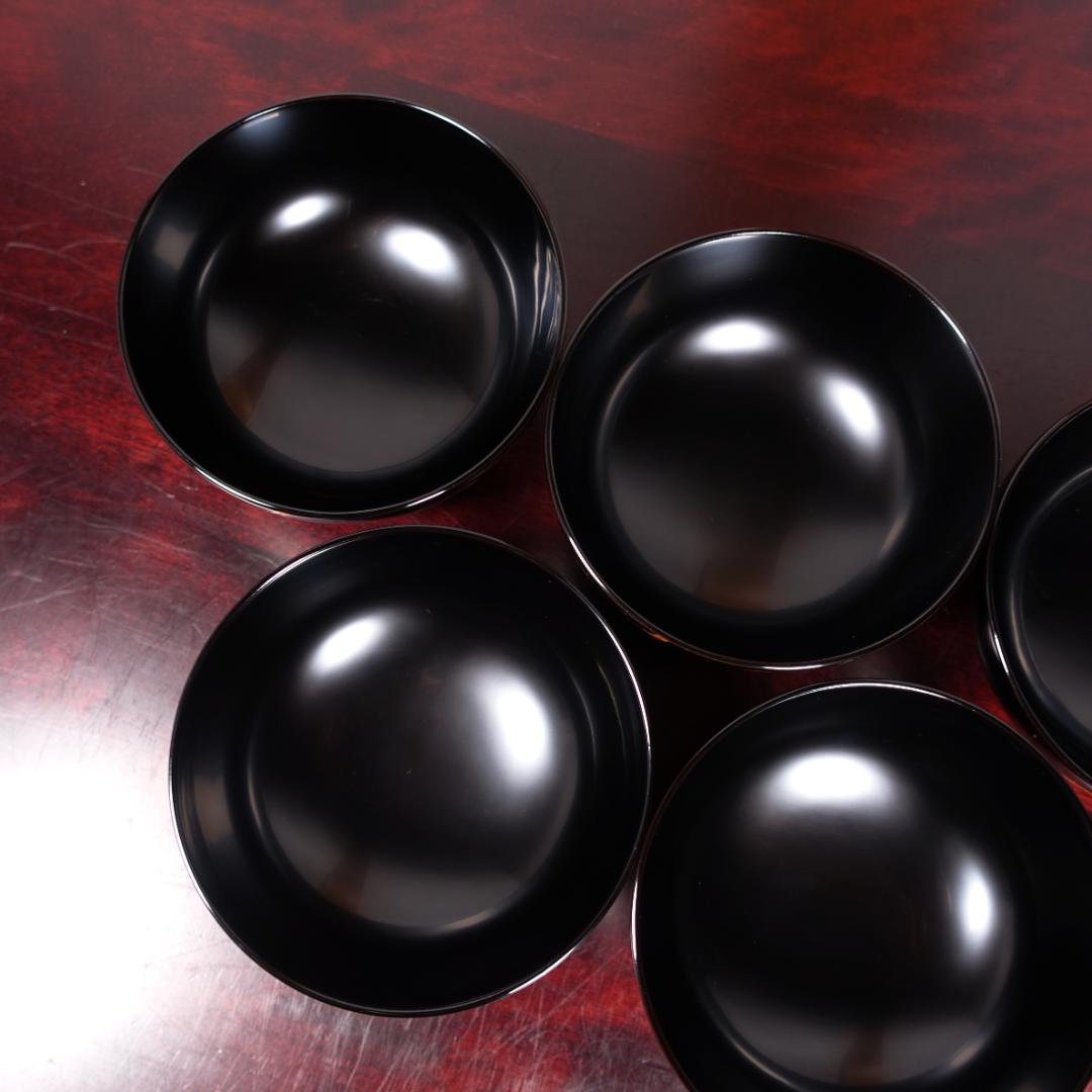 輪島塗 黒塗 梅花蒔絵 吸物椀 5客 共箱