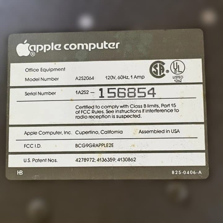 ★本体動作確認★　　AppleIIe アップル２E　 Disk２付属