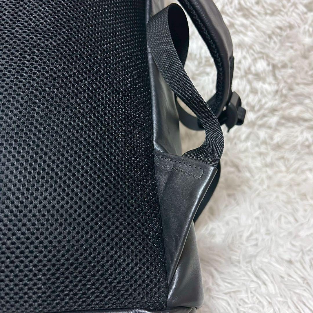 未使用級✨PORTER ポーター アルーフ リュック レザー ロゴ ブラック