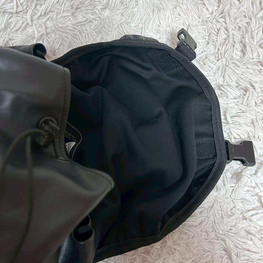 未使用級✨PORTER ポーター アルーフ リュック レザー ロゴ ブラック
