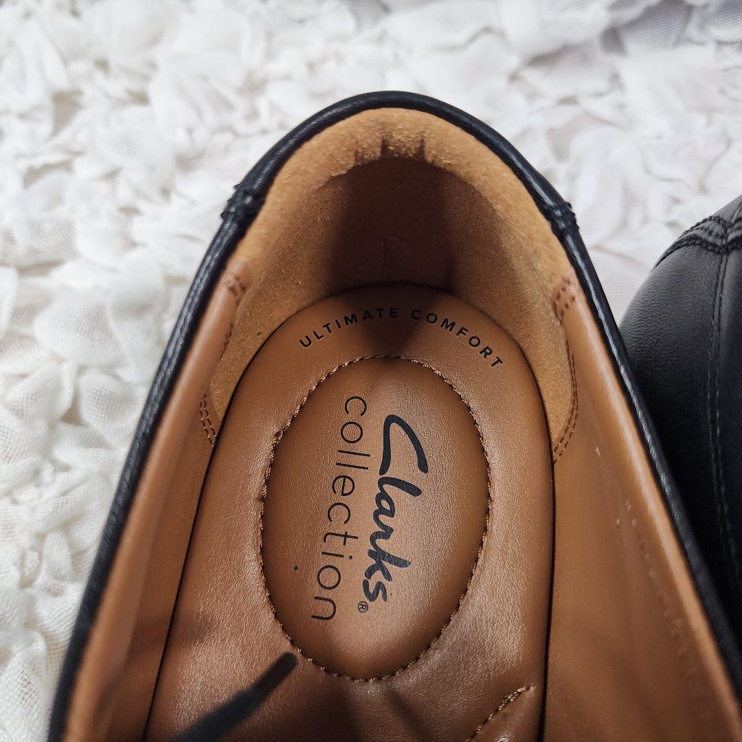 未使用 クラークス スクエアトゥ ビジネス レザー シューズ