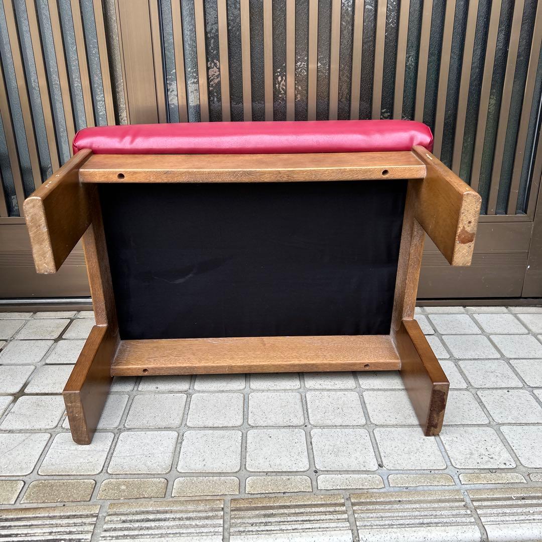 【レトロ】キツツキマーク　飛騨産業　オットマン　スツール