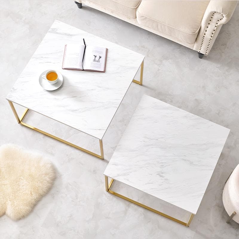 【新品】大理石調　ネストテーブル　大小セット　アウトレット