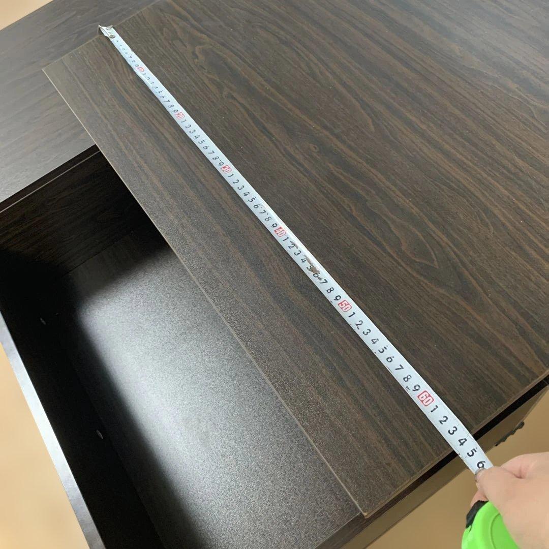 リフトトップローテーブル ダークブラウン