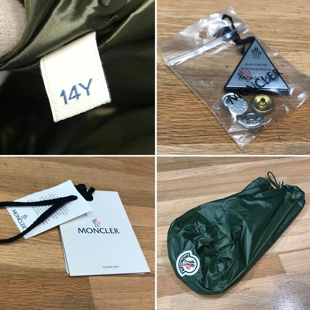 超美品 モンクレール ダウンジャケット CLOVIS カーキ 14Y クロヴィス