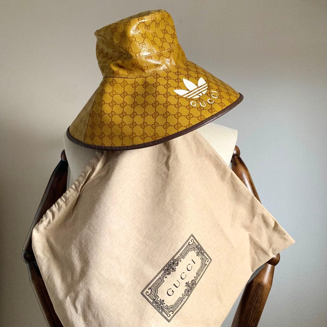 【未使用・訳あり】adidas GUCCI バケットハット　帽子　M 57cm