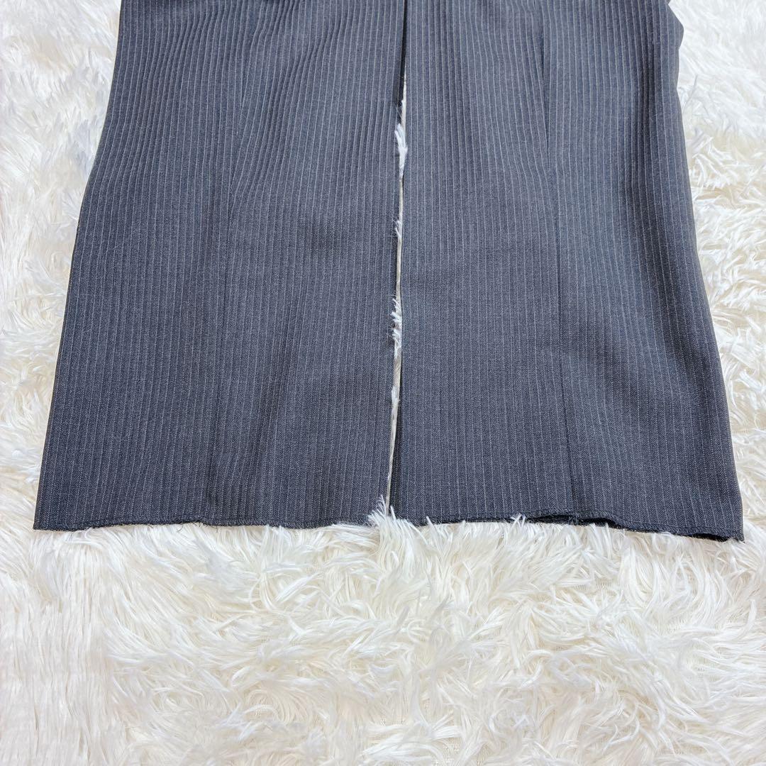 【新品】ORIHICA グレー ストライプ ビジネススーツ AB7 XL相当