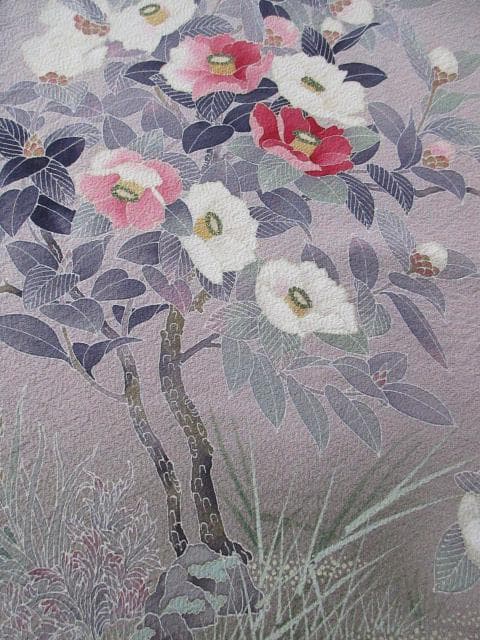 着用少ない！友禅＊カメリア＊優美＊絵羽＊訪問着＊トールサイズ＊１６９ｃｍ＊裄６７