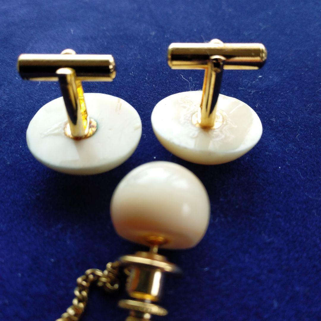 鯨歯　マッコウクジラ　カウス・ネクタイピン10セット（箱なし）