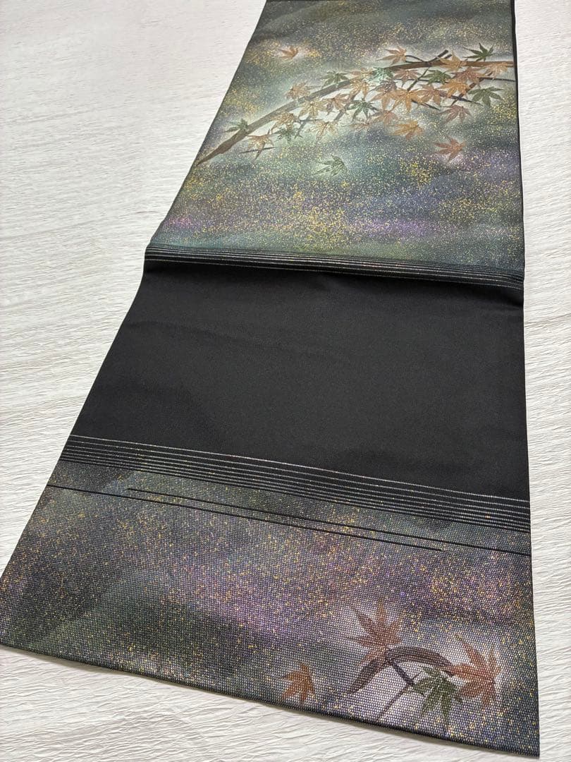 専用　m-16 名古屋帯 紅葉のデザイン 花織人 正絹