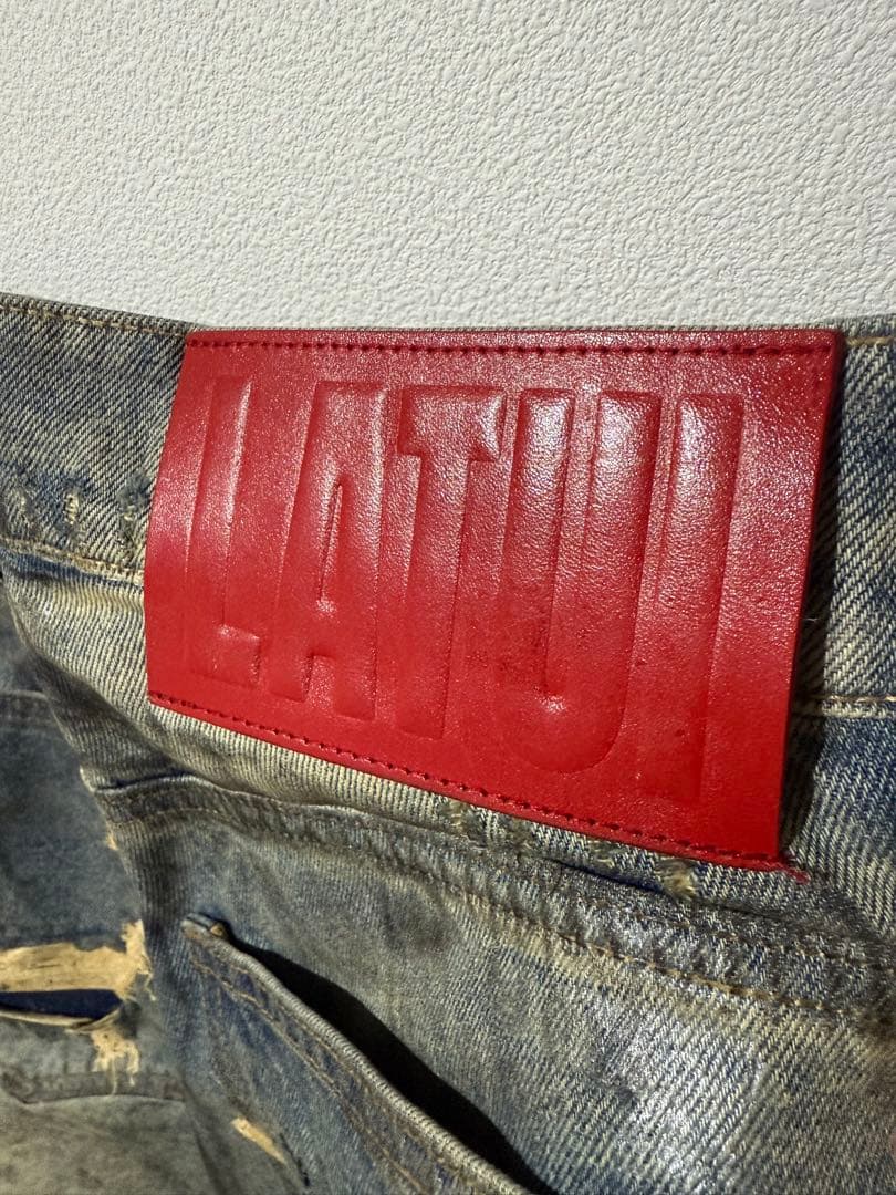 latui atelier ダメージ ワイドデニム