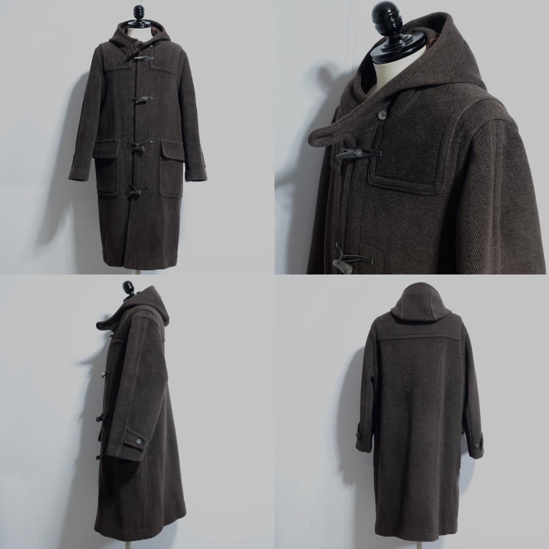 極上品 チベット社 ムーアブルックカットパイル ダッフルコート 杢茶 36