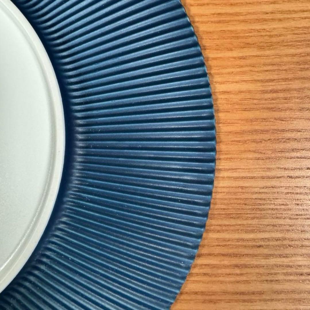 有田焼 李荘窯 青マット 鎬24cmプレート 2枚セット☆