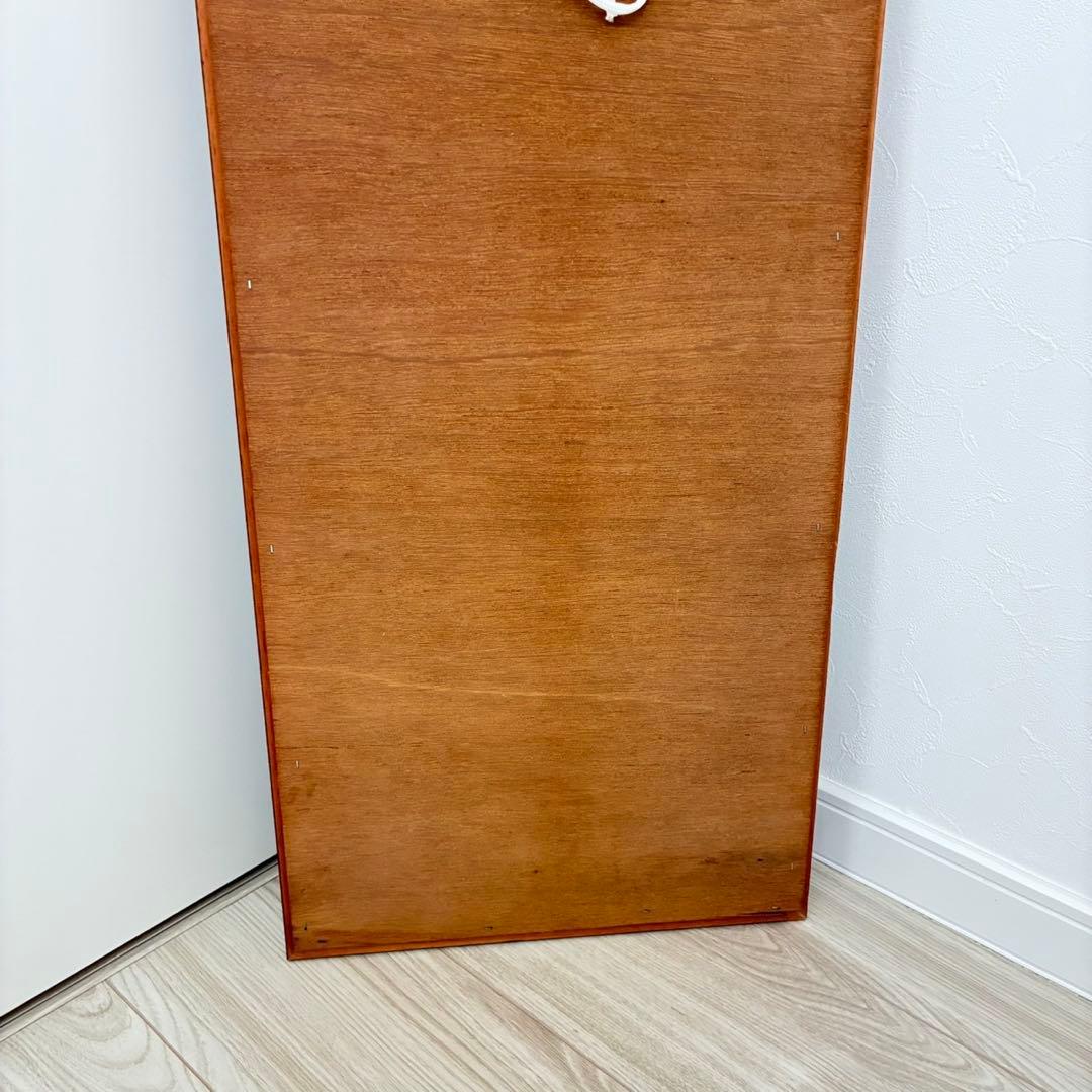 英国長　姿見 ウォールミラー アンティーク調 木製 花柄　鏡　ビンテージ