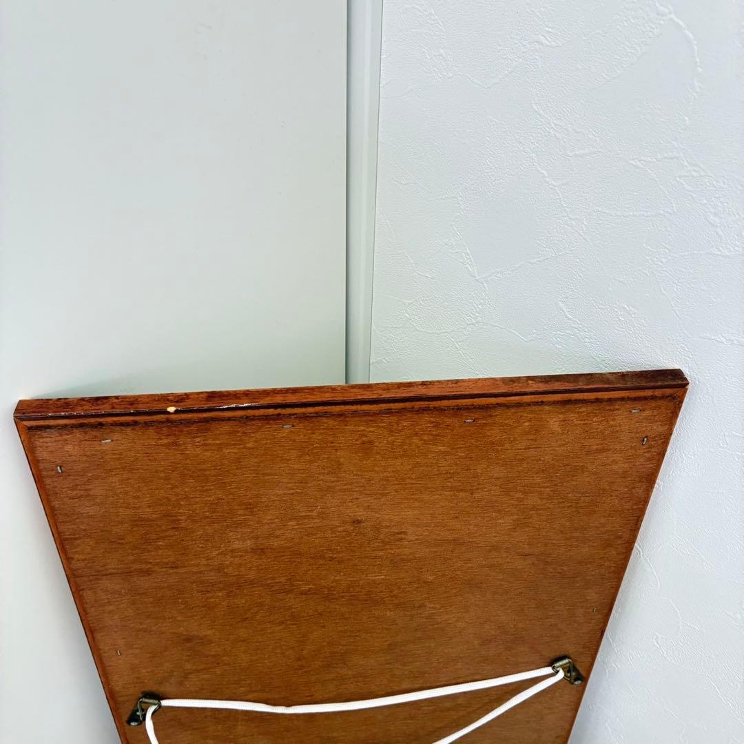 英国長　姿見 ウォールミラー アンティーク調 木製 花柄　鏡　ビンテージ