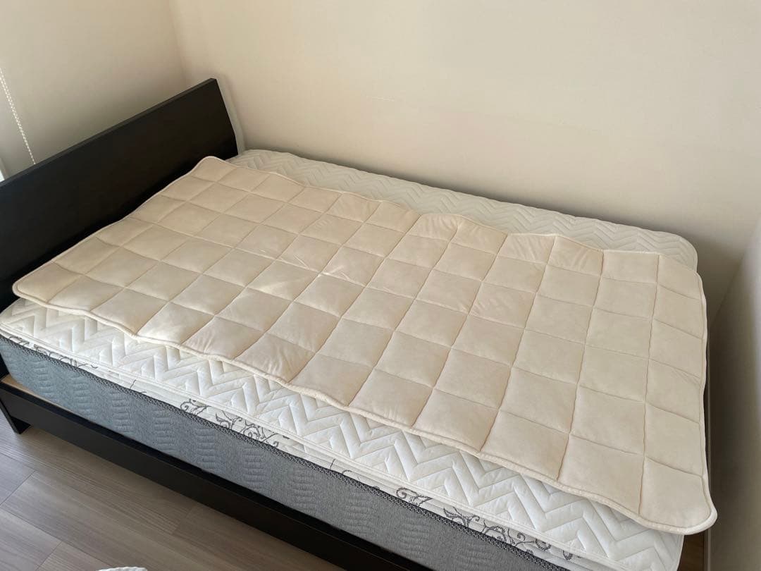 石田屋 ウールベッドパッド 1000 シングル 羊毛 100% 敷布団 ウール