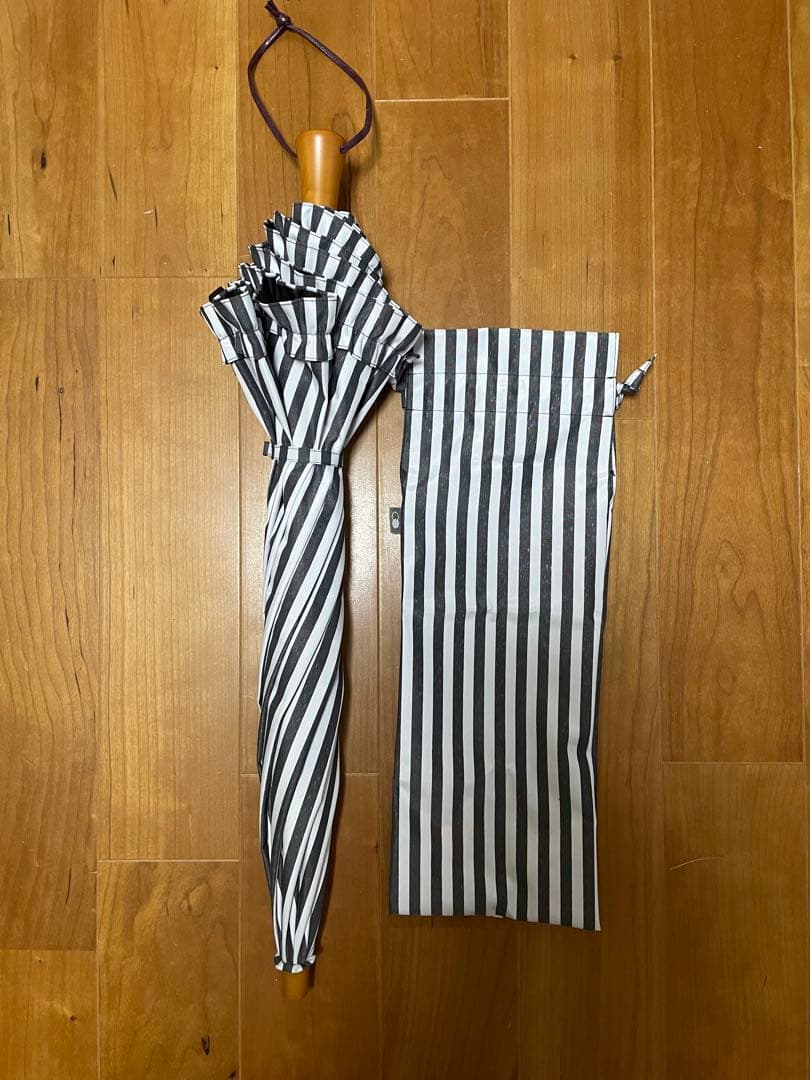 サンバリア100 日傘　ストライプ　フリル