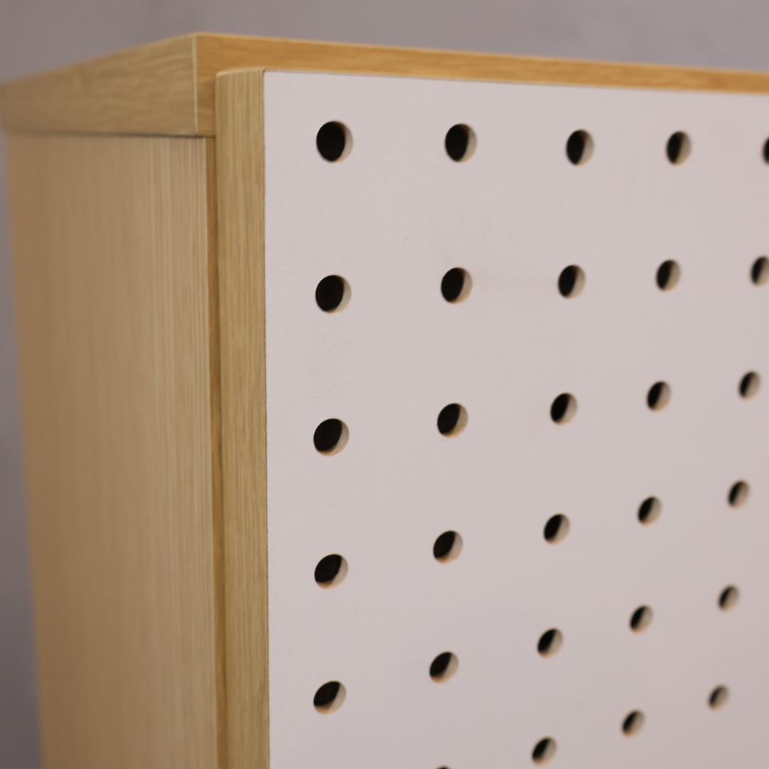 北欧スタイル 移動式デスク＆シェルフキャビネット キャスター 折り畳み式