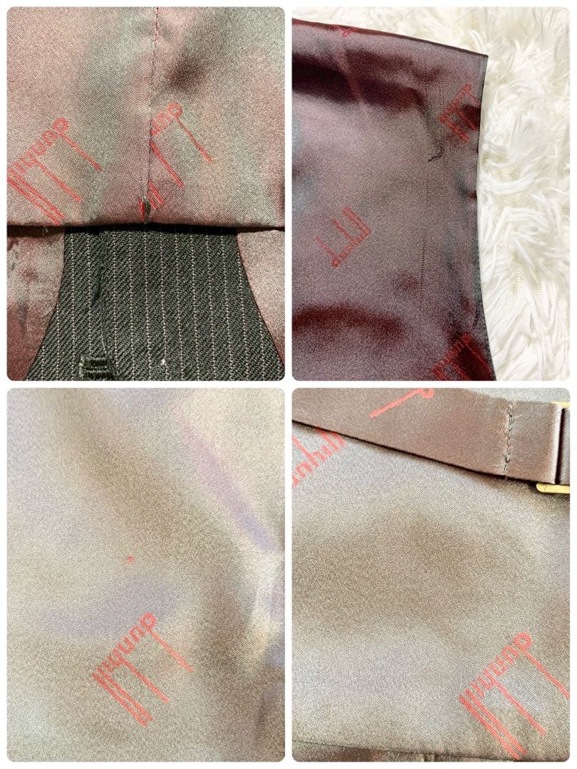 dunhill　ダンヒル　3ピース　ストライプ　スーツ　セットアップ　オーダー