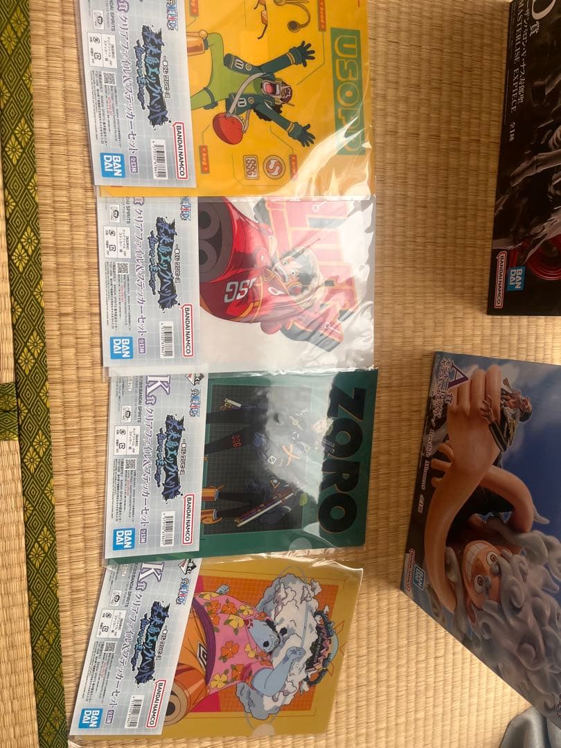 一番くじ　ワンピース　おまけにK賞ファイル4点未来島エッグヘッドA賞、Ｄ賞　J賞