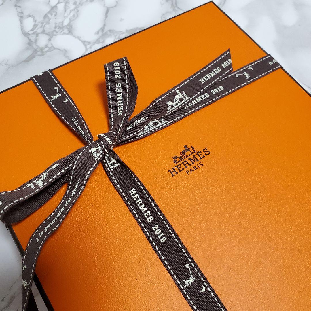 エルメス ハンドタオル カレタオル アヴァロン ホワイト‪×ライトブルー