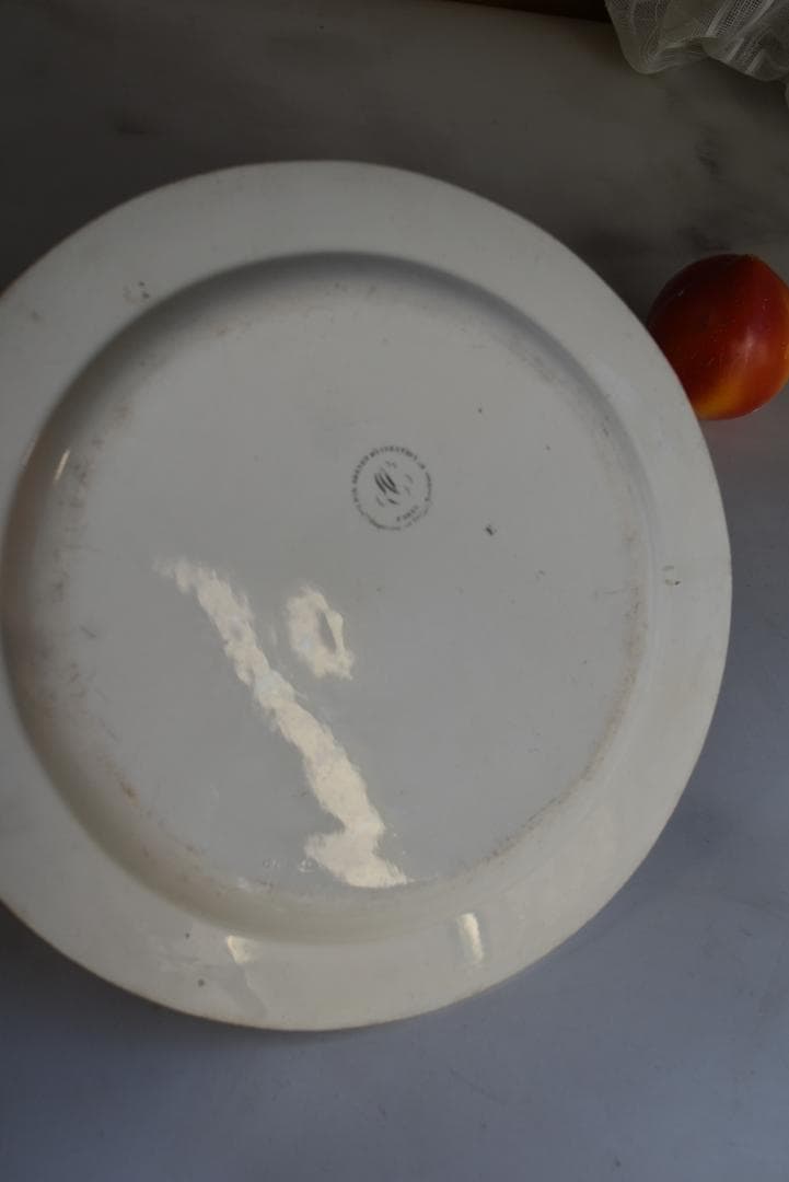 初期クレイユ　ファイアンスフィーヌ　良い風合いの皿　フランスアンティーク