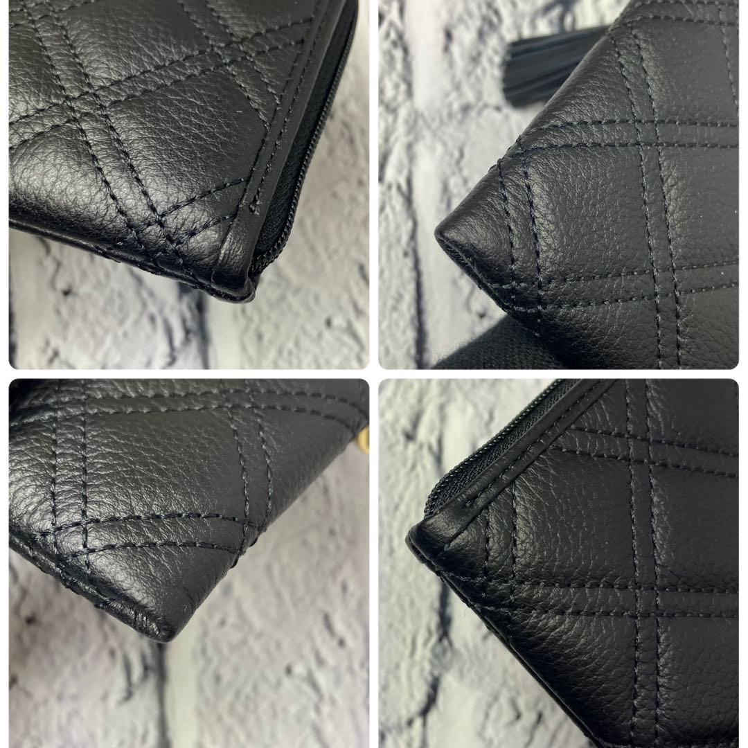 新品・未使用✨アタオ Limoブラックダイヤモンド L字ファスナー 牛革 長財布