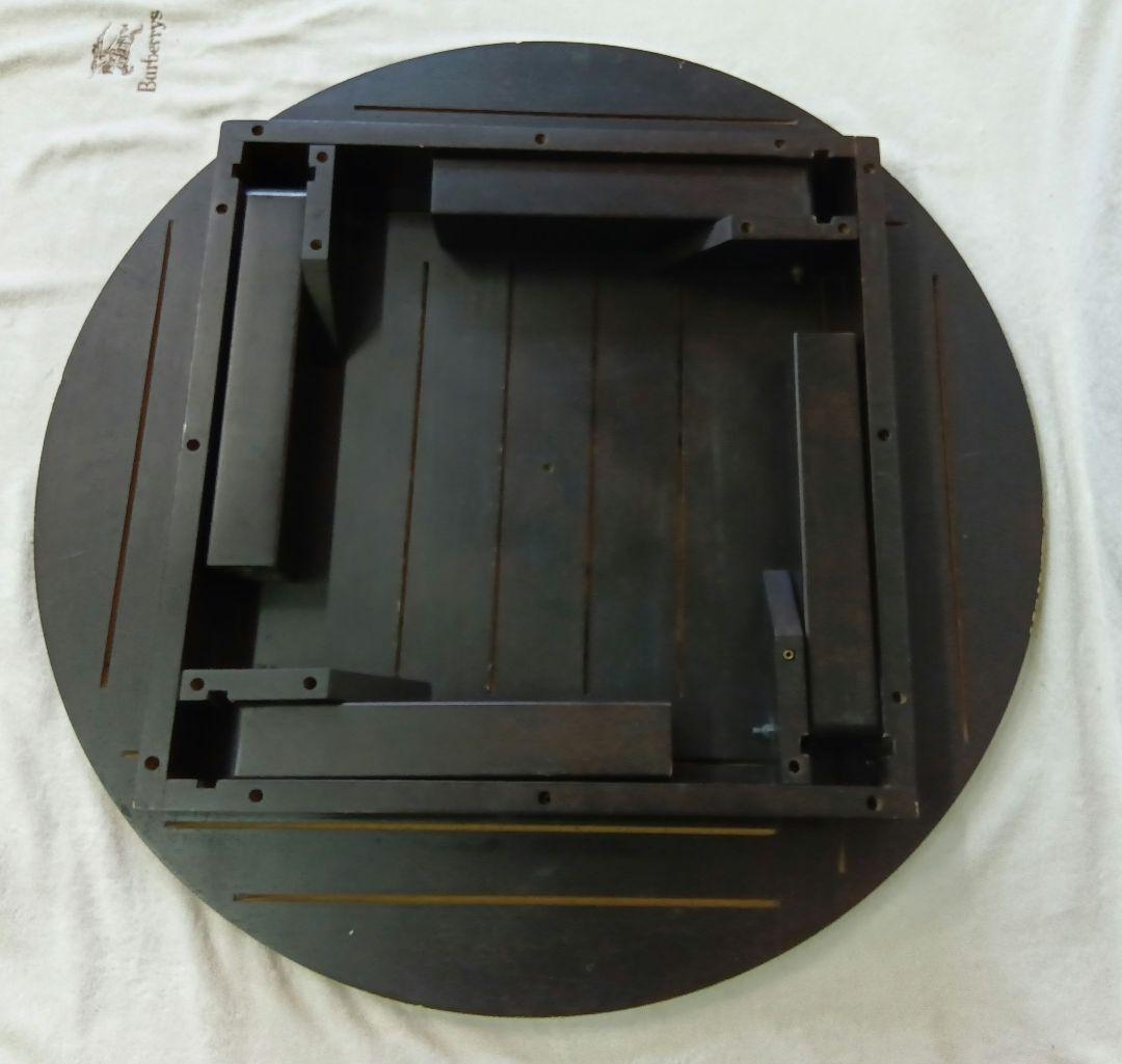 天然木　ちゃぶ台　折りたたみ　円卓　丸テーブル　座卓　昭和レトロ　古民家家具