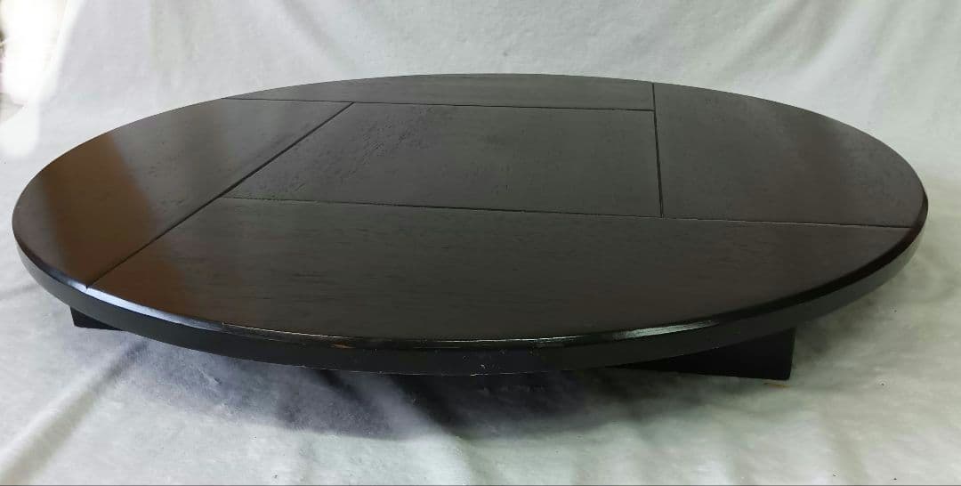 天然木　ちゃぶ台　折りたたみ　円卓　丸テーブル　座卓　昭和レトロ　古民家家具