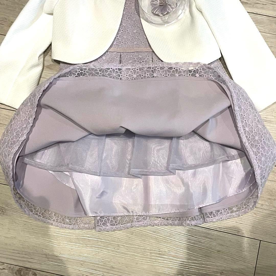 【美品】petit main フォーマルワンピース ボレロ付き　入学式 発表会