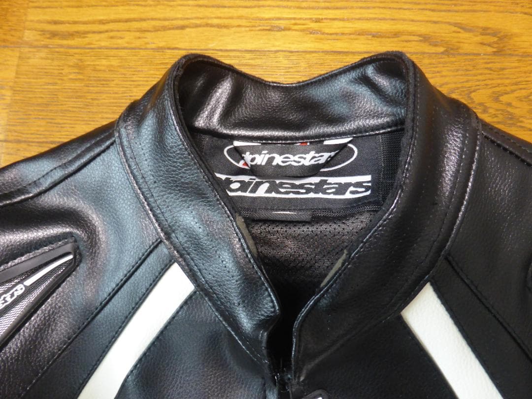 Alpinestars レザージャケット ブラック プロテクター付き PUレザー