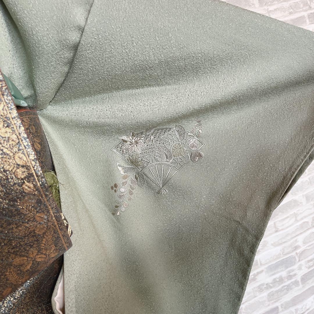 訪問着　フルセット　辻ヶ花　汕頭刺繍　扇子　気品ある雰囲気　雅やか　入学式　L4