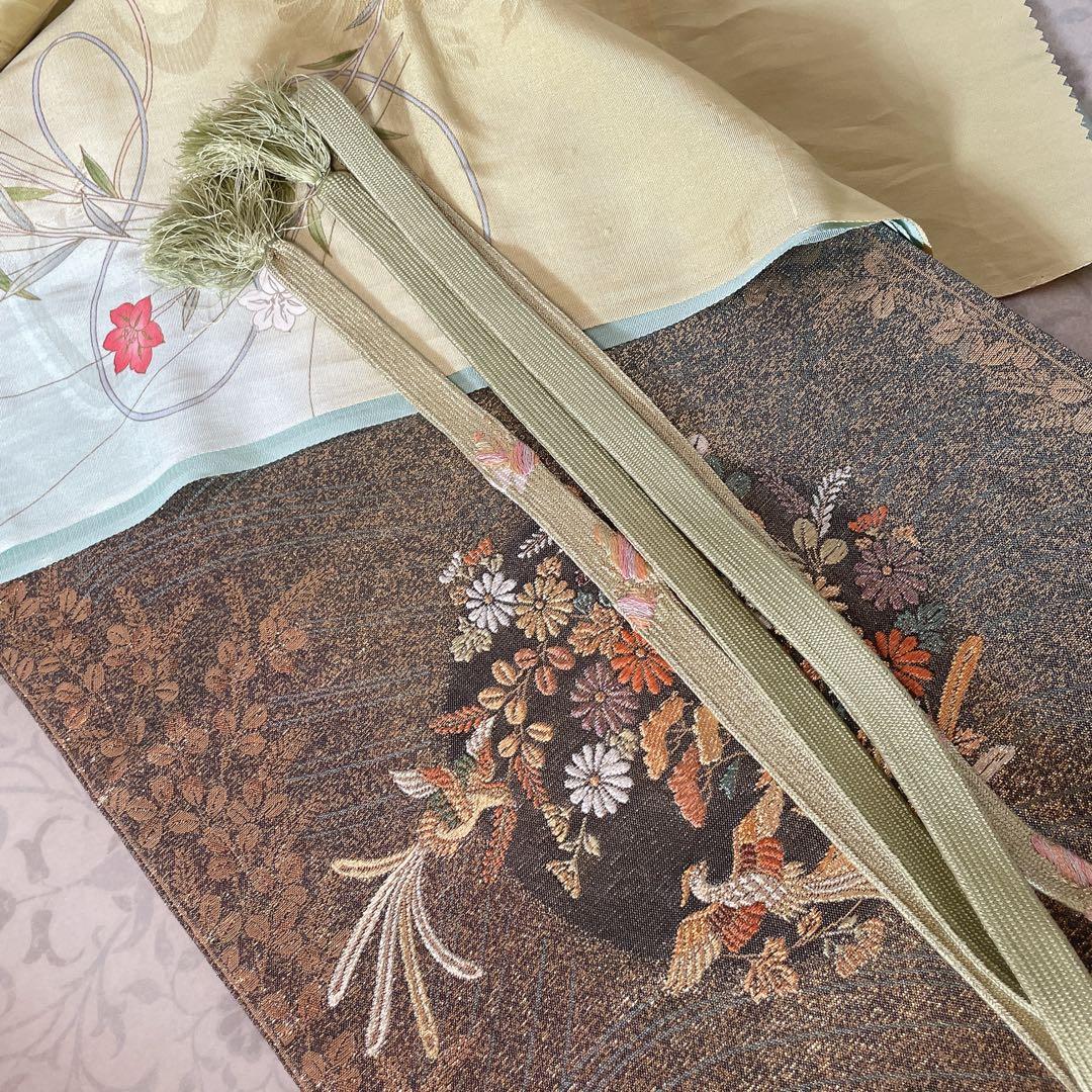 訪問着　フルセット　辻ヶ花　汕頭刺繍　扇子　気品ある雰囲気　雅やか　入学式　L4