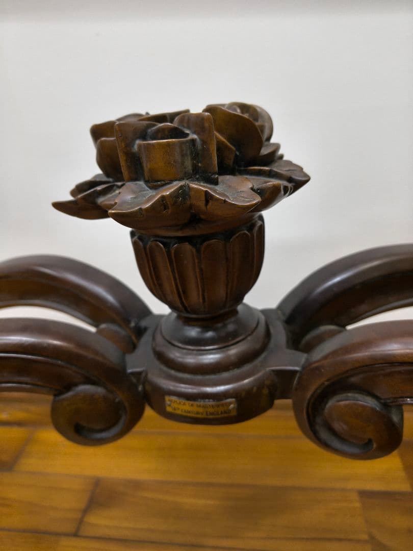 【引き取り限定】コンソール　イギリス高級家具　大理石天板　猫足　レノン家具