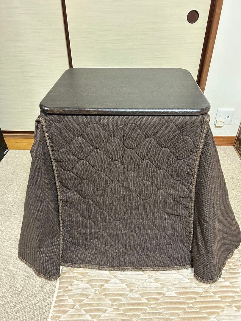 パーソナル こたつ 一人用 高さ3段階調節 ハイタイプ 長方形 コンパクト