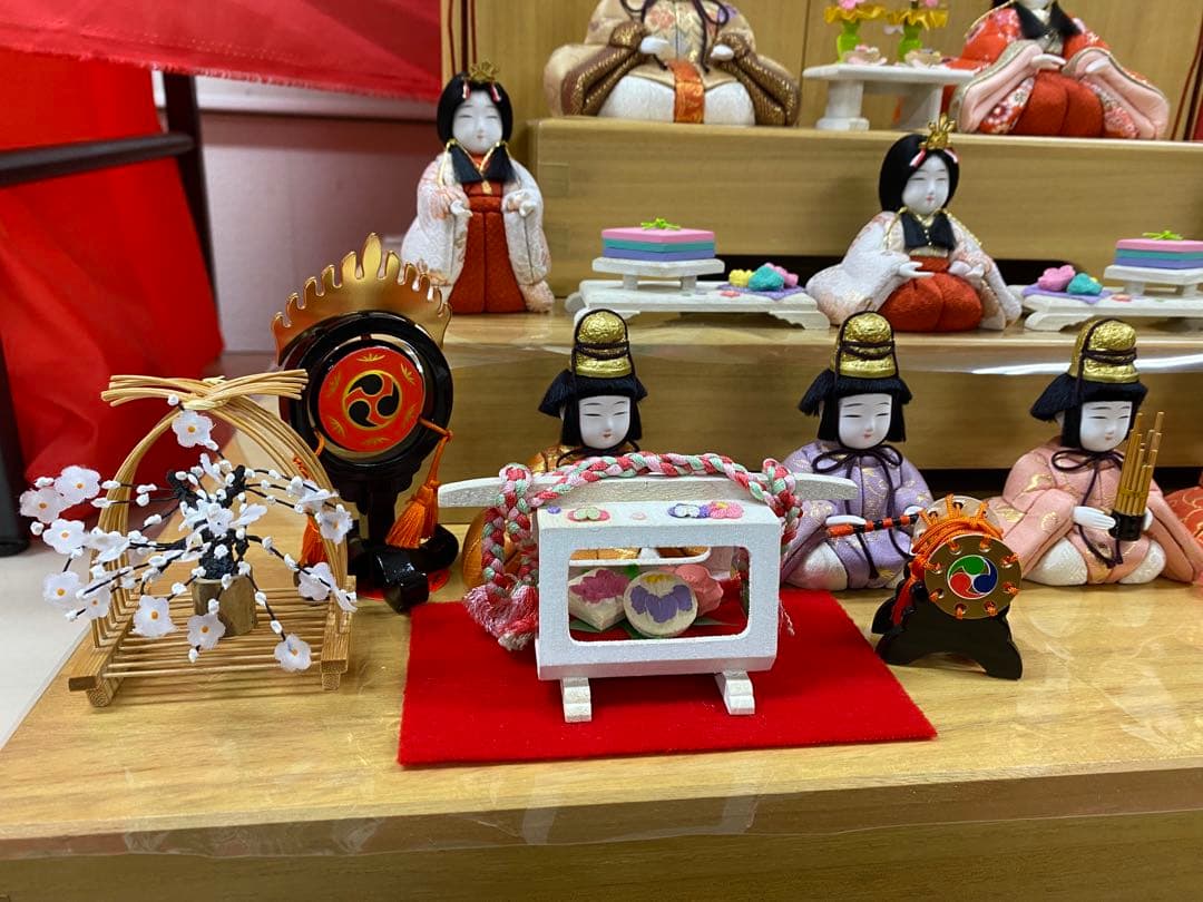 雛人形　木村一秀作　江戸木目込人形　十人飾り三段セット・アウトレット商品