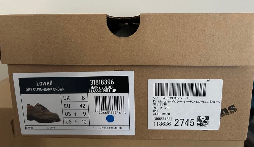 靴 Dr. Martens Lowell suede