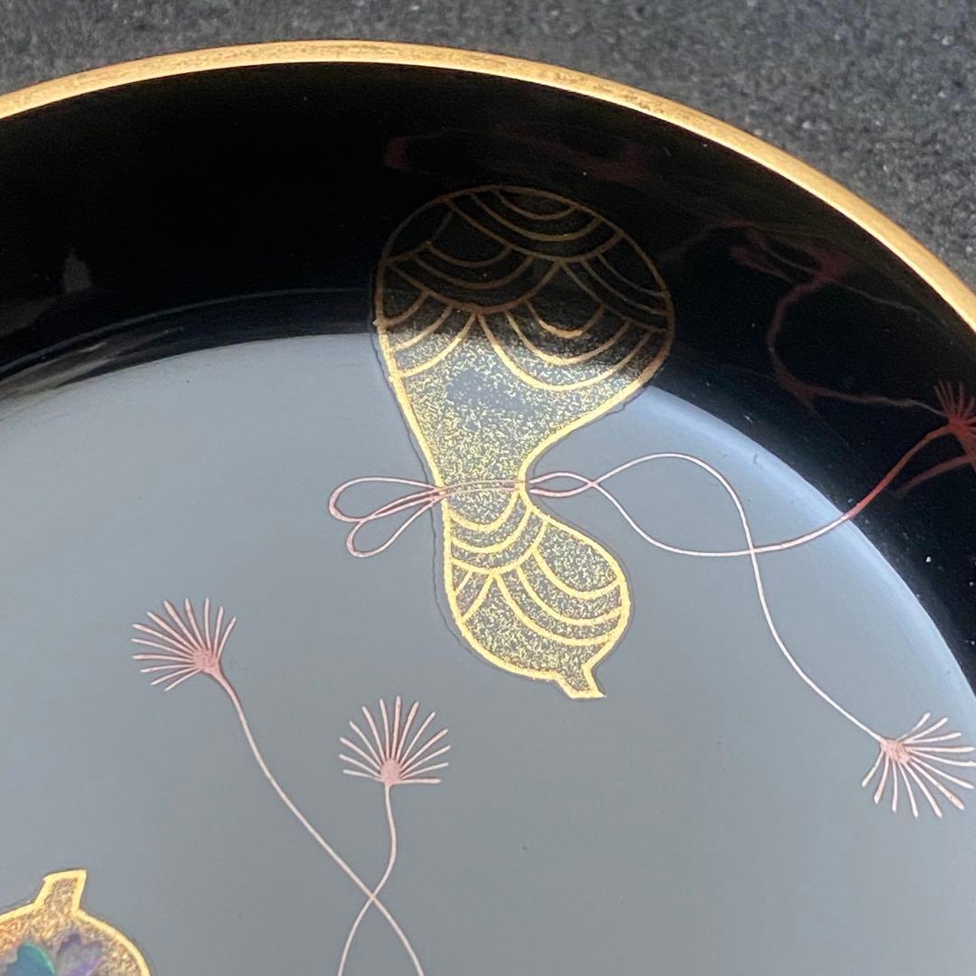 和紙貼六瓢蒔絵　大棗　瓢箪 麗子作　和紙貼　茶席