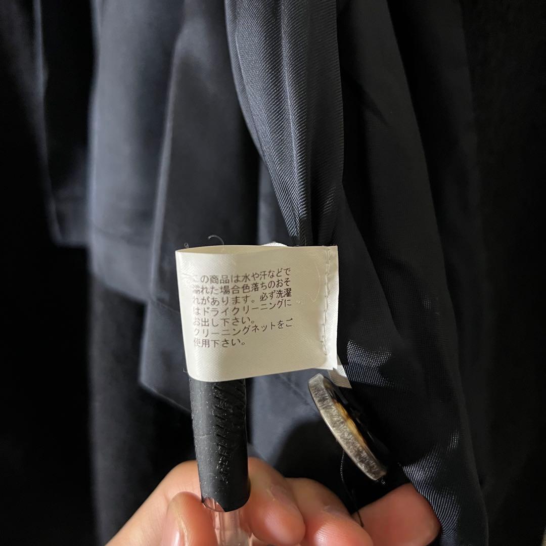 ドリスヴァンノッテン ツイード ポンチョ ジャケット ベルギー製　ネイビー M