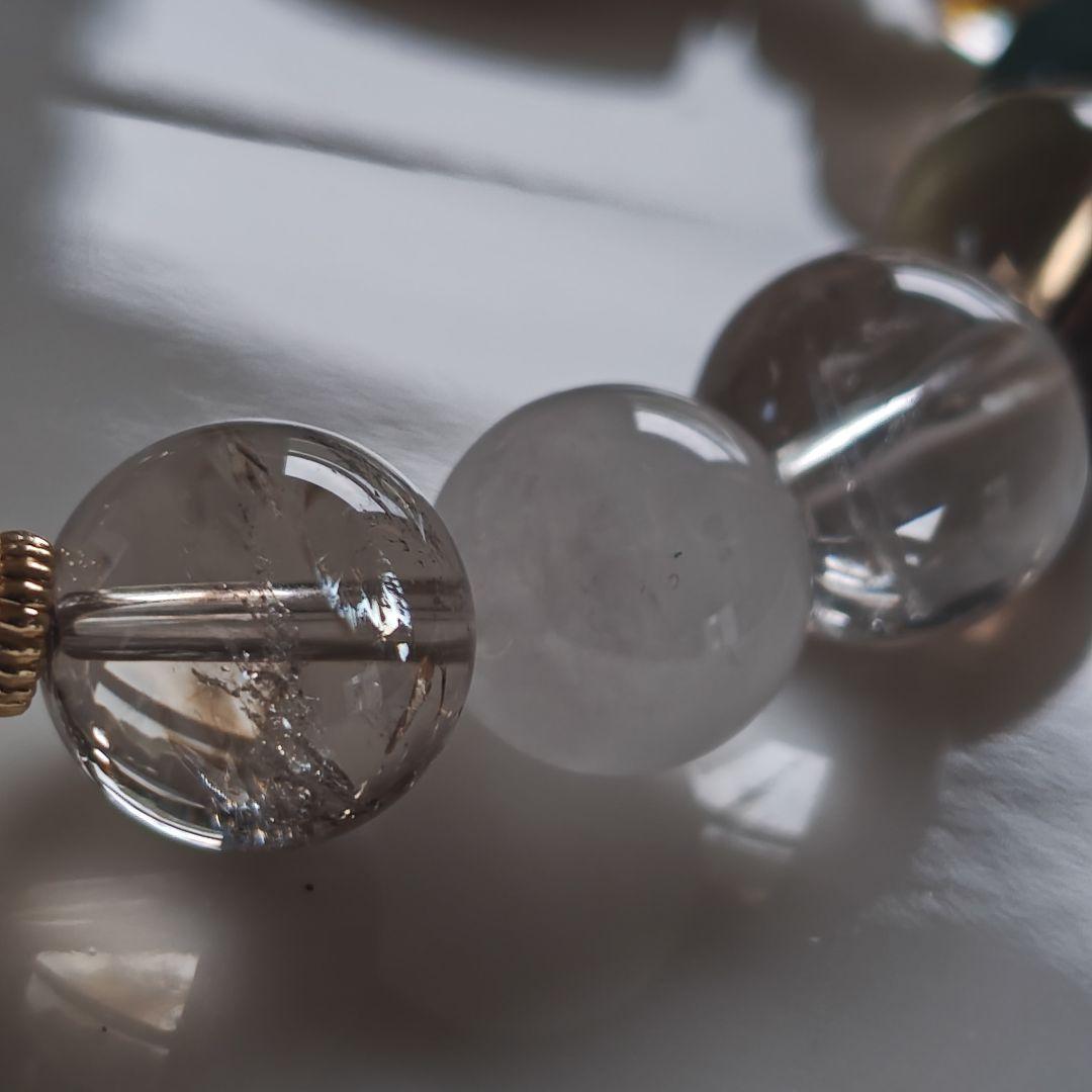 新作♡銀線　天眼観音天珠ブレス