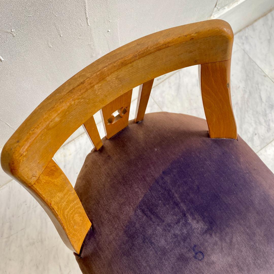 昭和レトロ 回転椅子 木製 ドクターチェア 古家具 アンティーク 和モダン