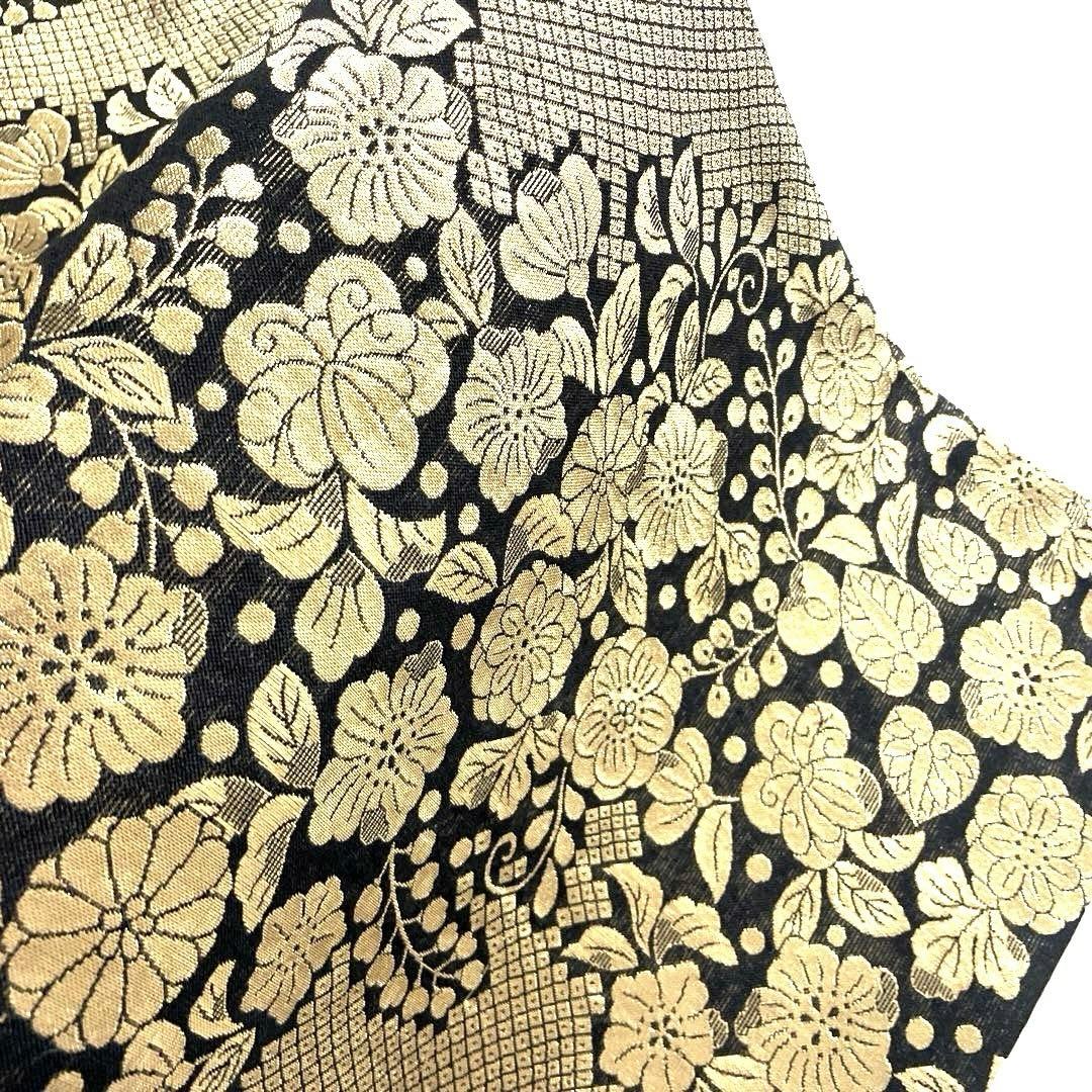 専用帯6315 ●高級 正絹 片面全通 リバーシブル 袋帯 辻ヶ花