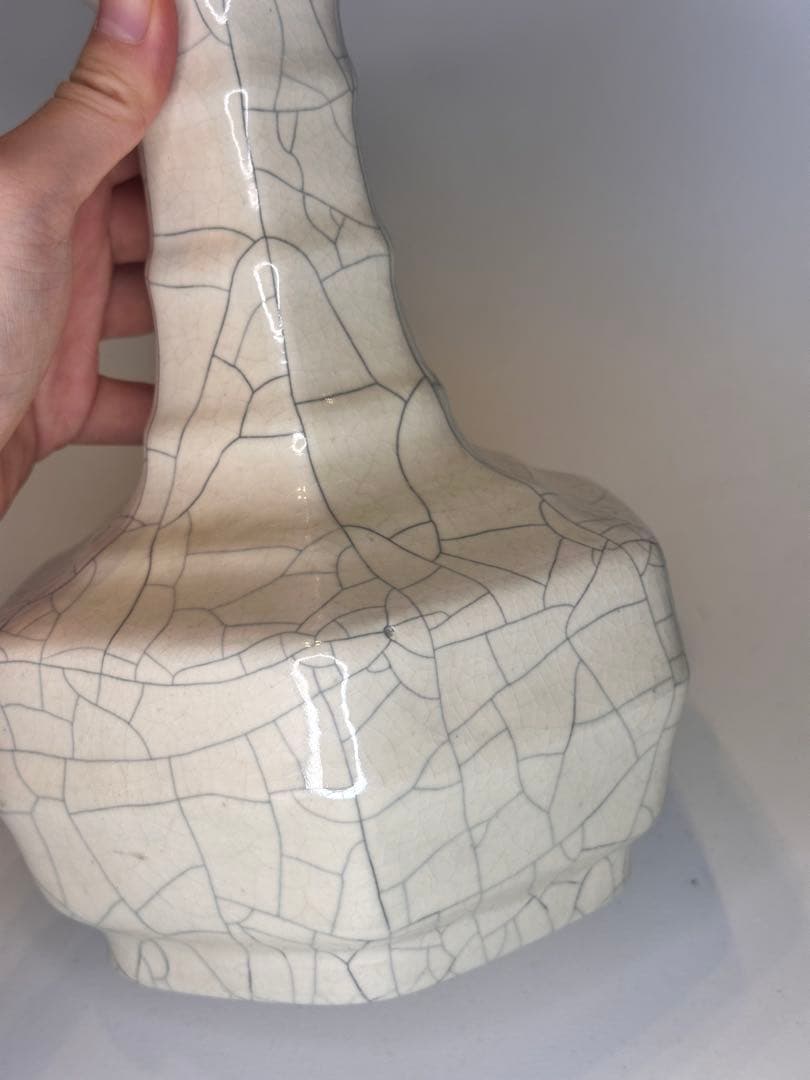 中国 明代 磁州窯 花瓶 貫入釉 古陶磁 骨董 收藏品