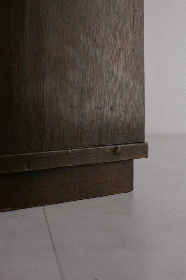 本棚　収納棚　ブックシェルフ キャビネット　ラワン材 古家具　アンティーク家具