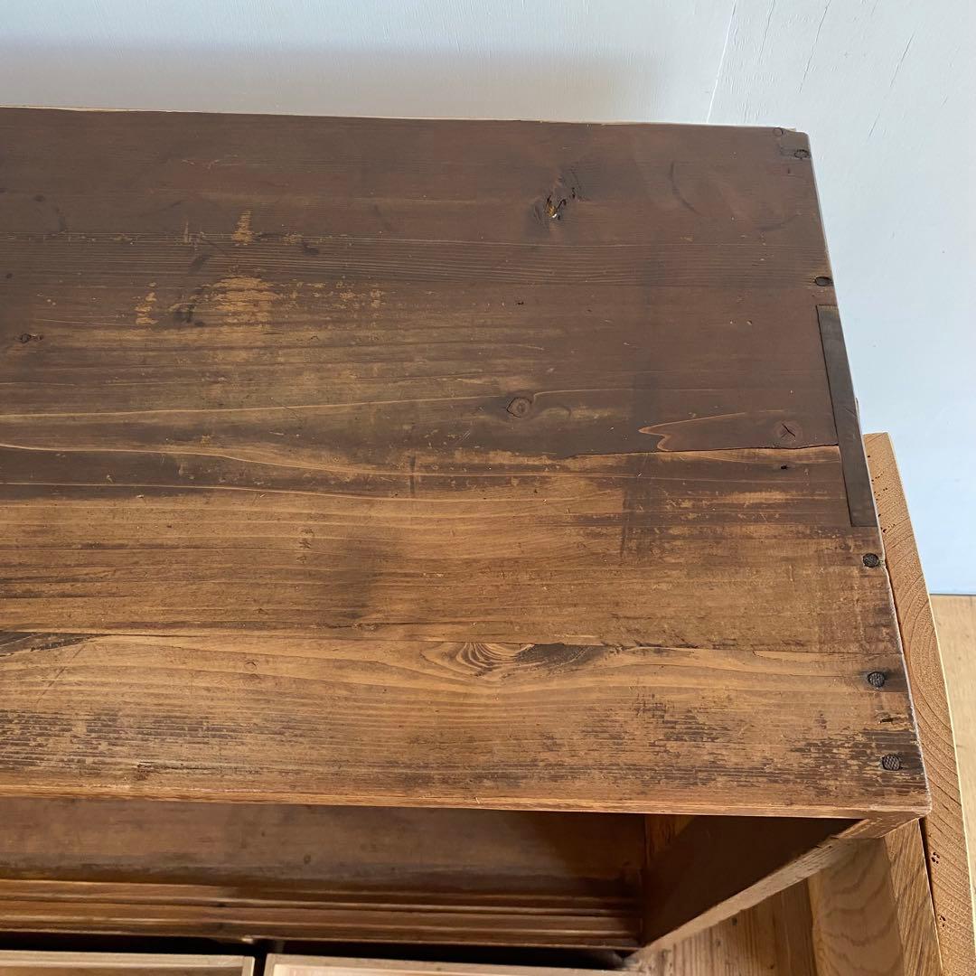 アンティーク オープンラック 木製棚 チェスト 食器棚 本棚 z895