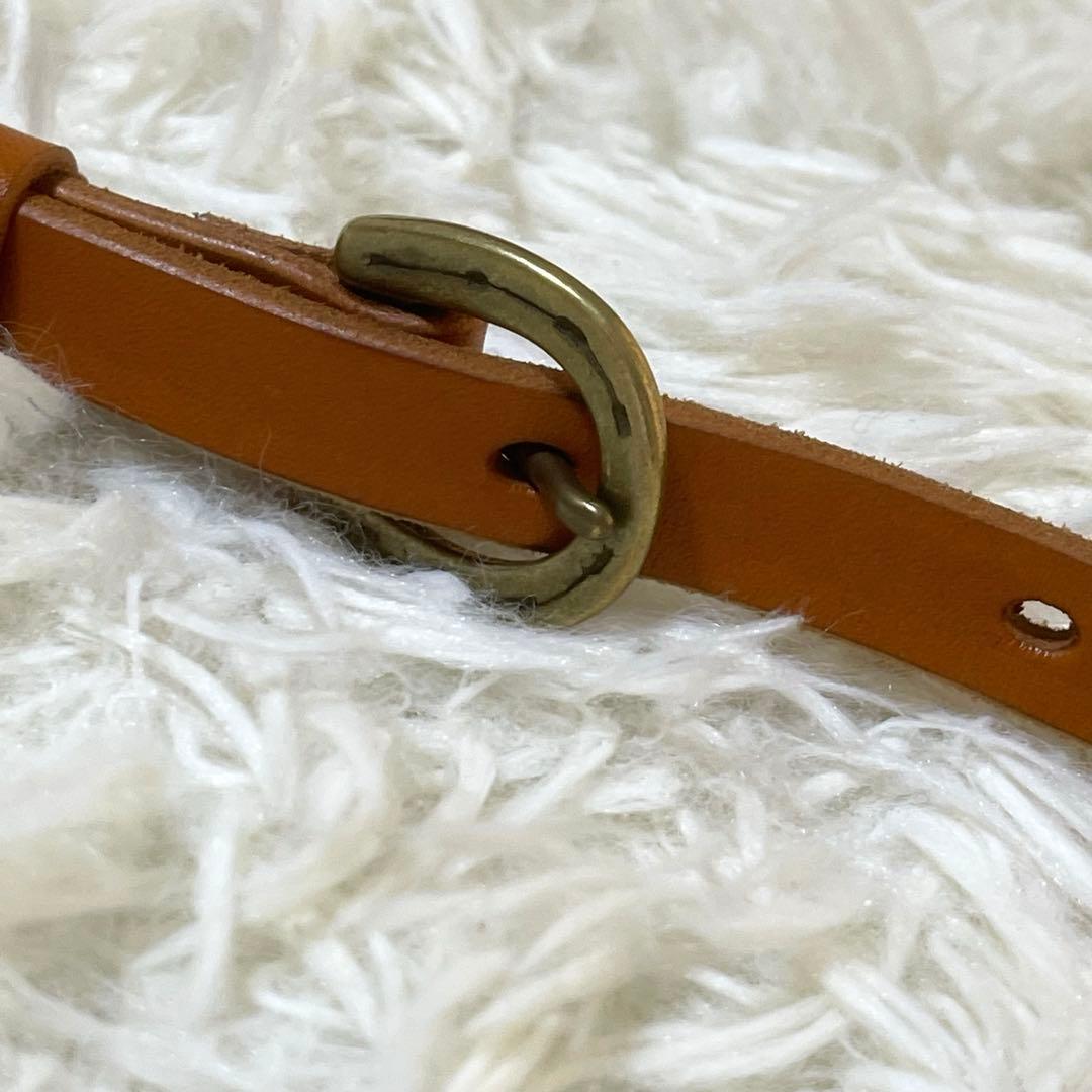 Laluce　ラルーチェ　バゲットバッグM　normal　ヌメ革　革タグ　肩紐