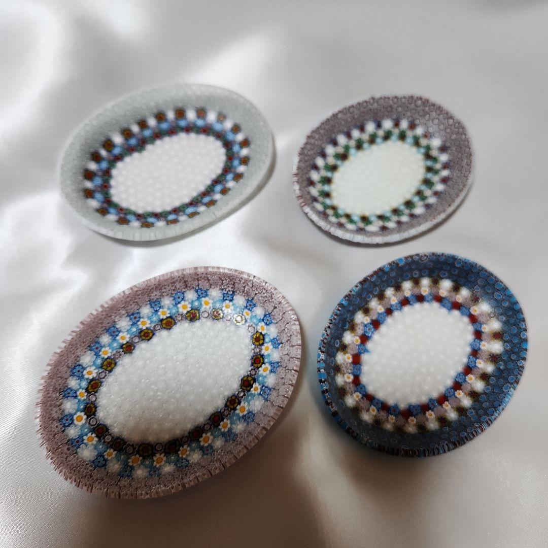 ゆ*ん様 ベネチアンガラス ミルフィオリ 小皿 ムラーノガラス ヴェネチアンガラ